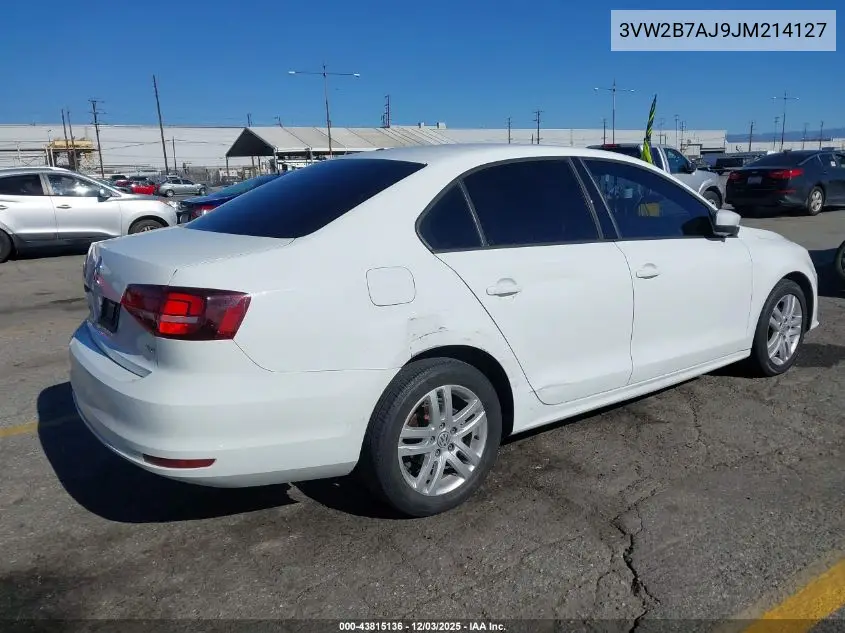 3VW2B7AJ9JM214127 2018 Volkswagen Jetta 1.4T S