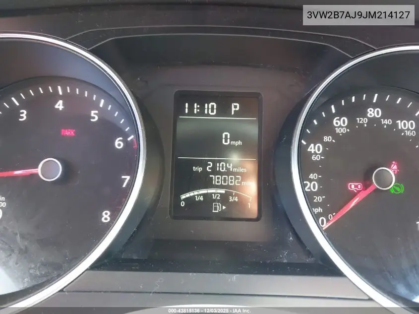 3VW2B7AJ9JM214127 2018 Volkswagen Jetta 1.4T S