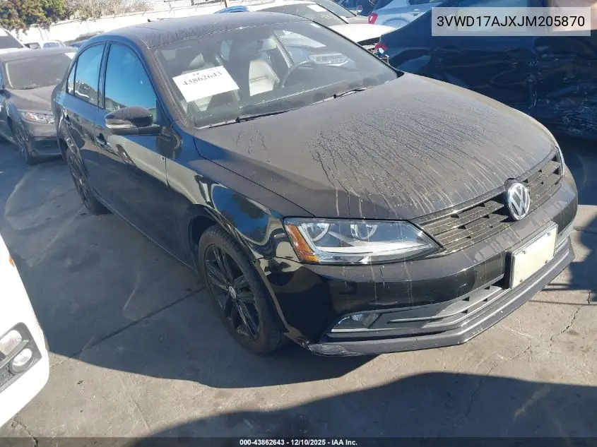 3VWD17AJXJM205870 2018 Volkswagen Jetta 1.8T Se Sport