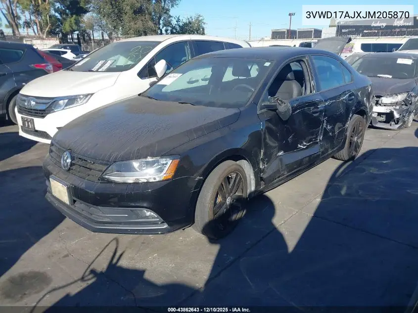 3VWD17AJXJM205870 2018 Volkswagen Jetta 1.8T Se Sport