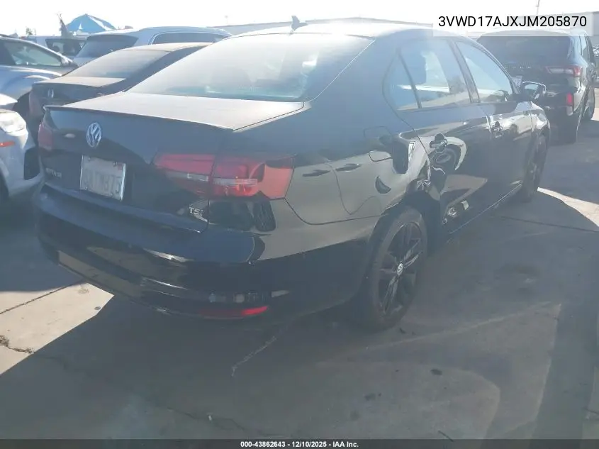 3VWD17AJXJM205870 2018 Volkswagen Jetta 1.8T Se Sport