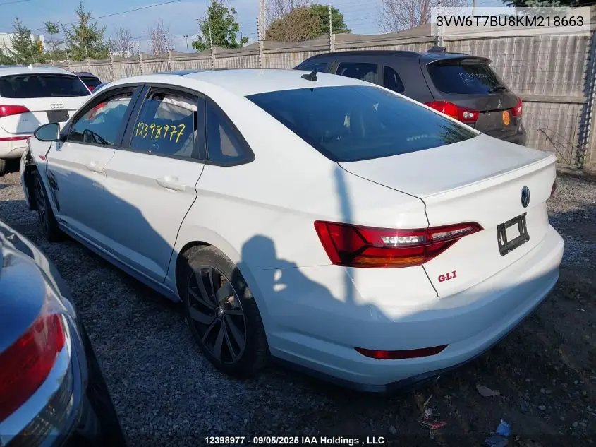 3VW6T7BU8KM218663 2019 Volkswagen Jetta Gli 35Th Edition