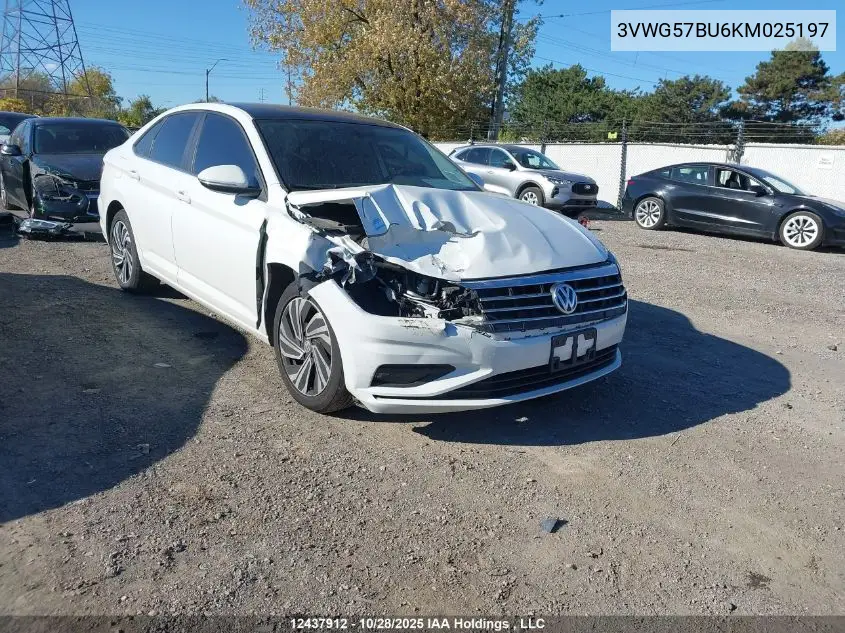 3VWG57BU6KM025197 2019 Volkswagen Jetta 1.4 Tsi Execline