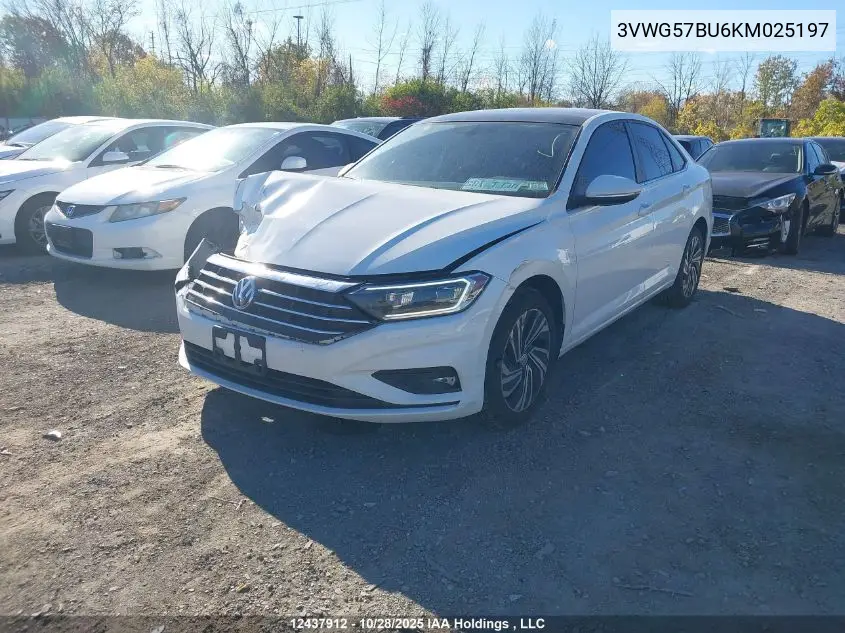 3VWG57BU6KM025197 2019 Volkswagen Jetta 1.4 Tsi Execline