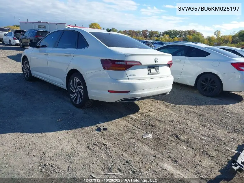 3VWG57BU6KM025197 2019 Volkswagen Jetta 1.4 Tsi Execline