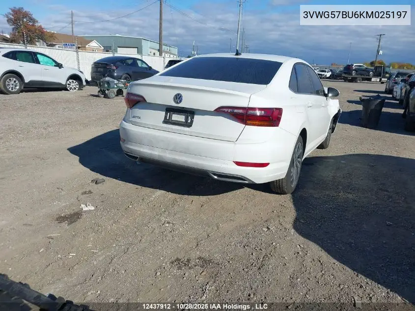 3VWG57BU6KM025197 2019 Volkswagen Jetta 1.4 Tsi Execline