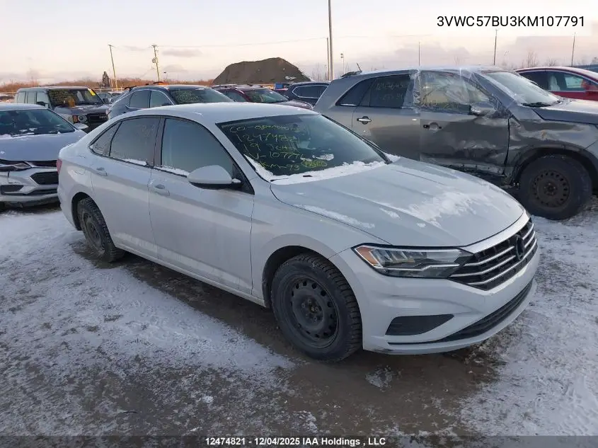 3VWC57BU3KM107791 2019 Volkswagen Jetta 1.4 Tsi Comfortline