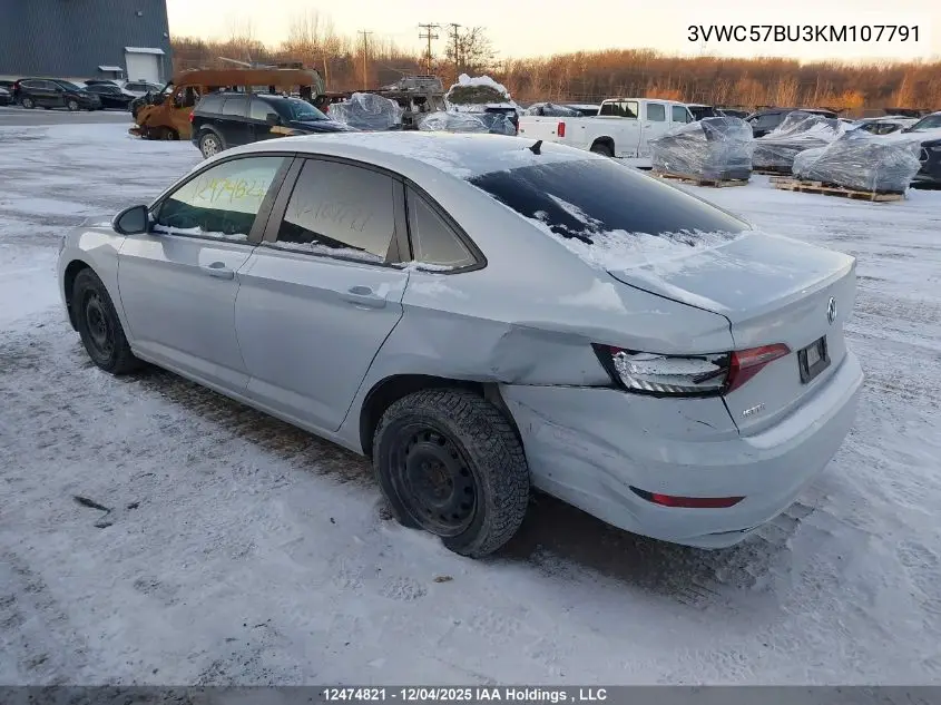 3VWC57BU3KM107791 2019 Volkswagen Jetta 1.4 Tsi Comfortline
