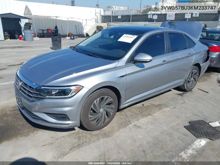 3VWG57BU3KM233747 2019 Volkswagen Jetta 1.4T Sel Premium