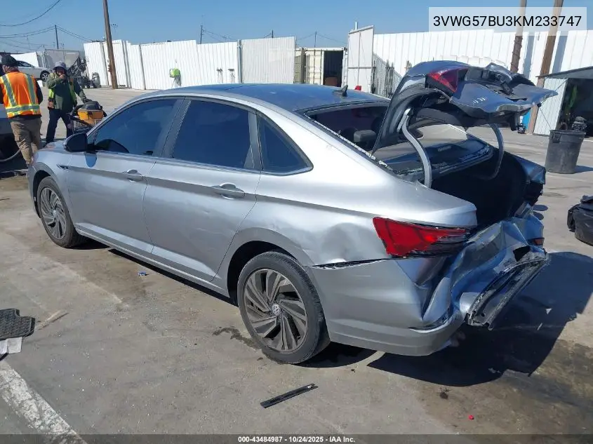 3VWG57BU3KM233747 2019 Volkswagen Jetta 1.4T Sel Premium