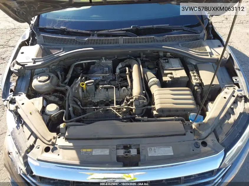 3VWC57BUXKM063112 2019 Volkswagen Jetta 1.4T R-Line/1.4T S/1.4T Se