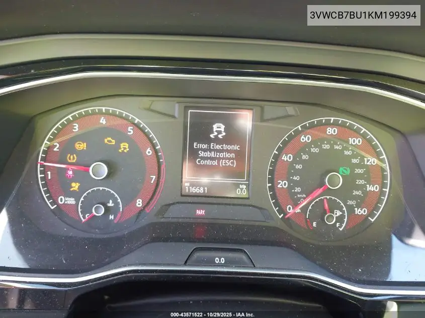 3VWCB7BU1KM199394 2019 Volkswagen Jetta 1.4T R-Line/1.4T S/Se
