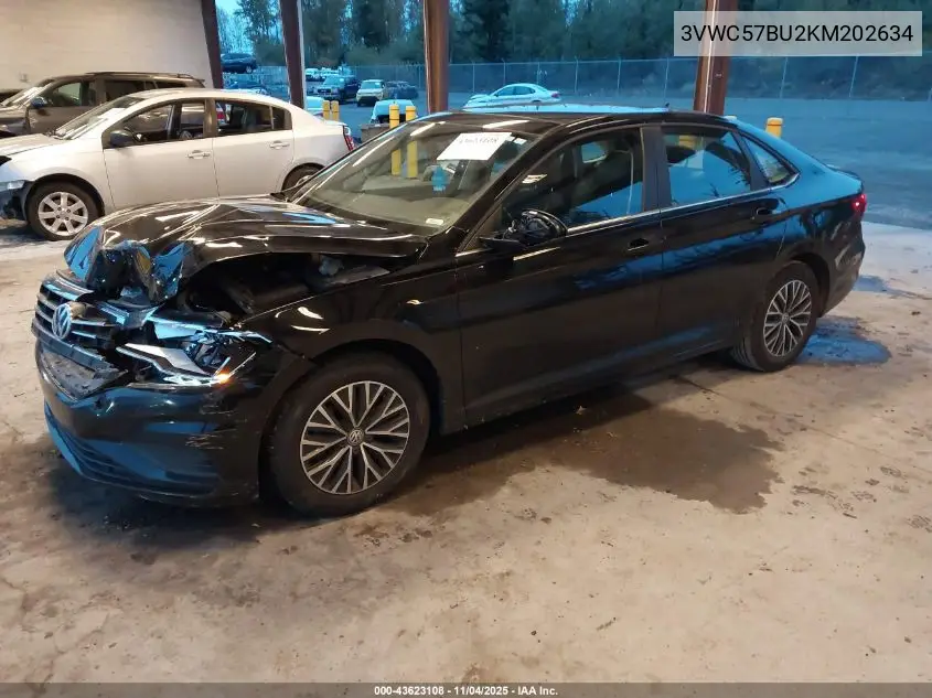 3VWC57BU2KM202634 2019 Volkswagen Jetta 1.4T R-Line/1.4T S/1.4T Se