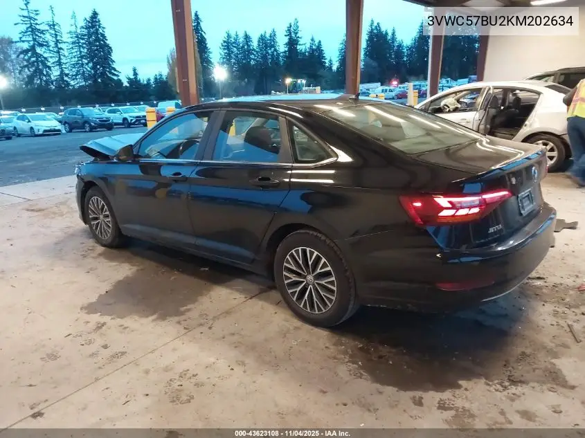 3VWC57BU2KM202634 2019 Volkswagen Jetta 1.4T R-Line/1.4T S/1.4T Se