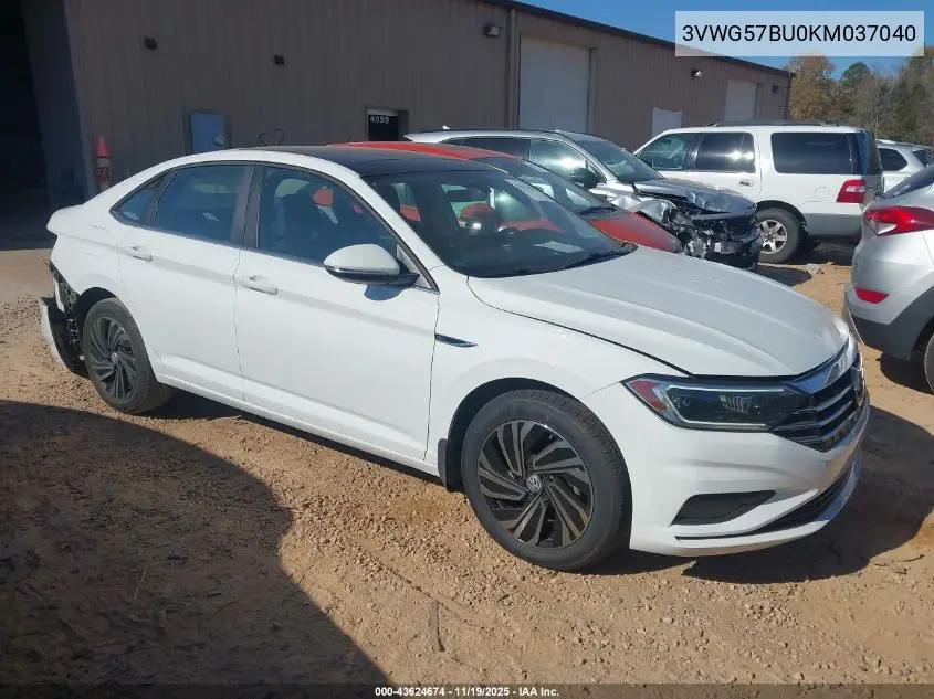 3VWG57BU0KM037040 2019 Volkswagen Jetta 1.4T Sel Premium