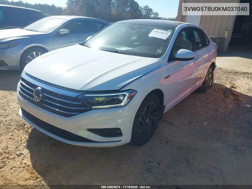 3VWG57BU0KM037040 2019 Volkswagen Jetta 1.4T Sel Premium