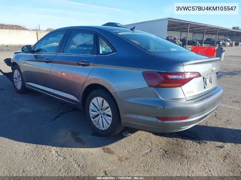 3VWC57BU4KM105547 2019 Volkswagen Jetta 1.4T R-Line/1.4T S/1.4T Se