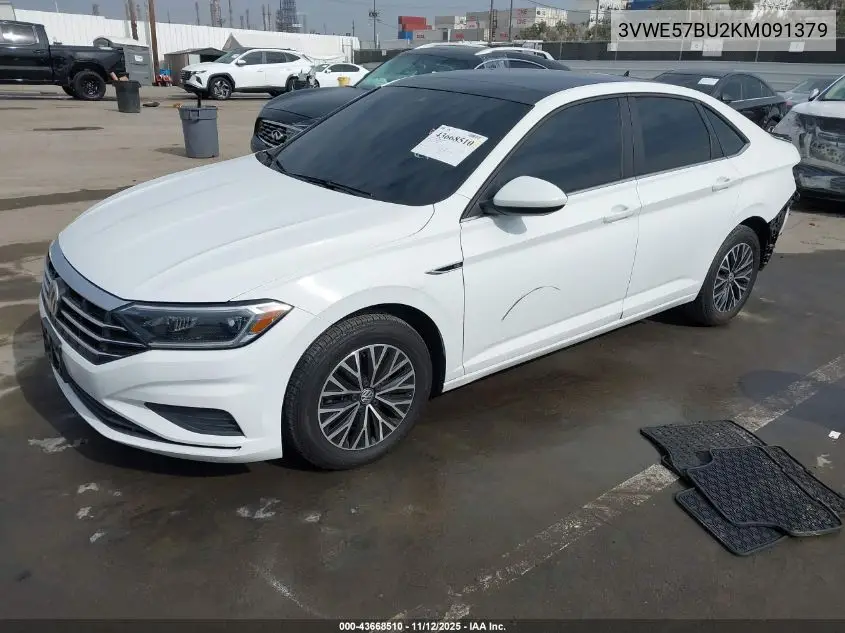 3VWE57BU2KM091379 2019 Volkswagen Jetta 1.4T Sel