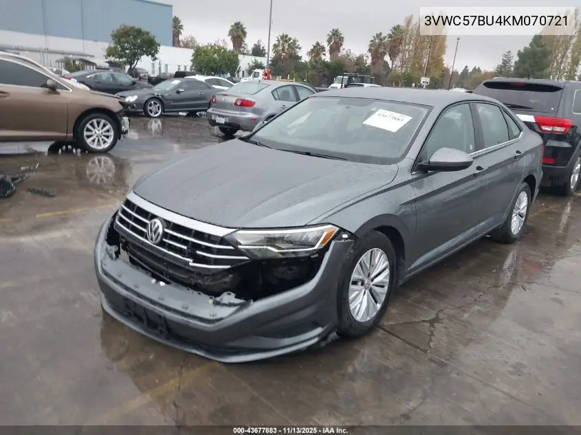 3VWC57BU4KM070721 2019 Volkswagen Jetta 1.4T R-Line/1.4T S/1.4T Se