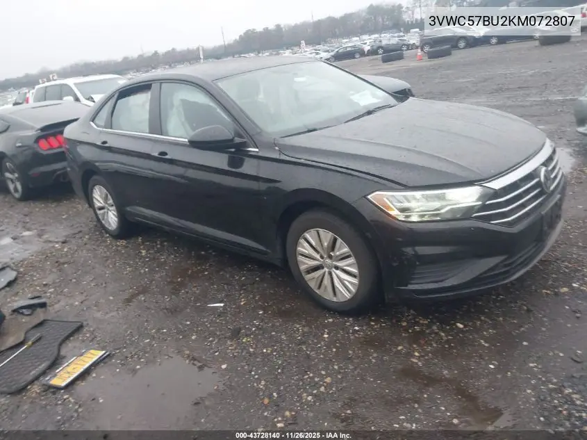 3VWC57BU2KM072807 2019 Volkswagen Jetta 1.4T R-Line/1.4T S/1.4T Se