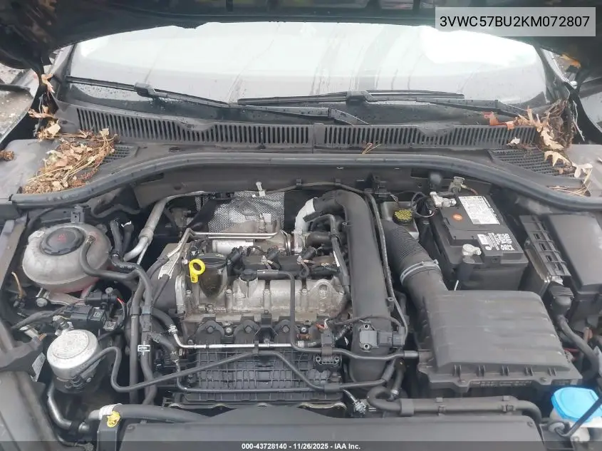 3VWC57BU2KM072807 2019 Volkswagen Jetta 1.4T R-Line/1.4T S/1.4T Se