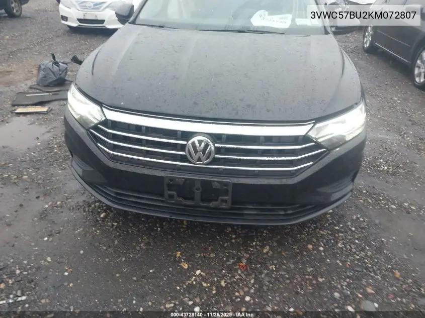 3VWC57BU2KM072807 2019 Volkswagen Jetta 1.4T R-Line/1.4T S/1.4T Se