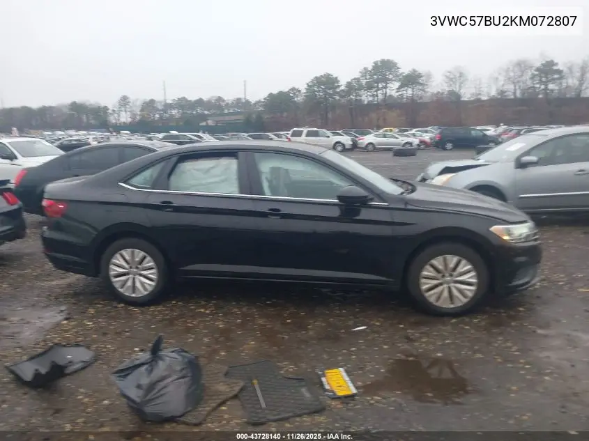 3VWC57BU2KM072807 2019 Volkswagen Jetta 1.4T R-Line/1.4T S/1.4T Se