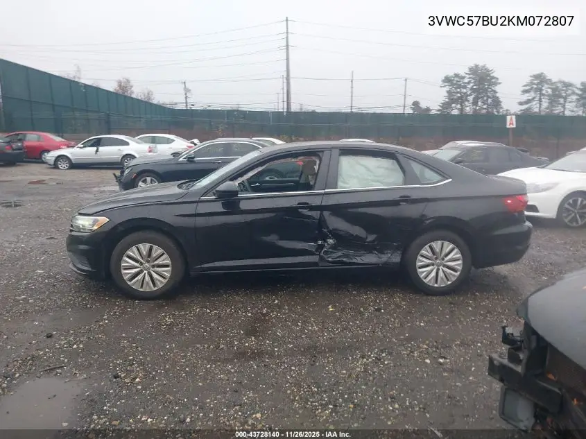 3VWC57BU2KM072807 2019 Volkswagen Jetta 1.4T R-Line/1.4T S/1.4T Se