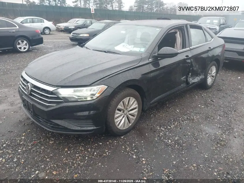 3VWC57BU2KM072807 2019 Volkswagen Jetta 1.4T R-Line/1.4T S/1.4T Se
