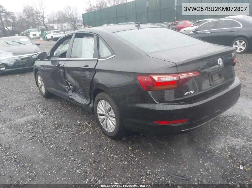 3VWC57BU2KM072807 2019 Volkswagen Jetta 1.4T R-Line/1.4T S/1.4T Se