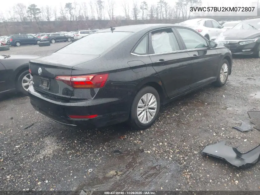 3VWC57BU2KM072807 2019 Volkswagen Jetta 1.4T R-Line/1.4T S/1.4T Se