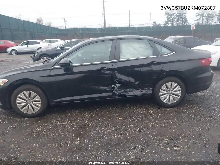 3VWC57BU2KM072807 2019 Volkswagen Jetta 1.4T R-Line/1.4T S/1.4T Se