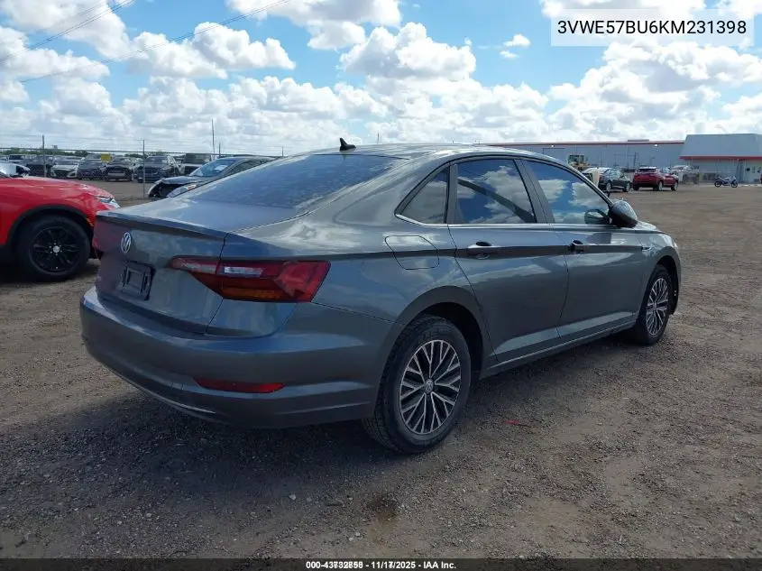 3VWE57BU6KM231398 2019 Volkswagen Jetta 1.4T Sel