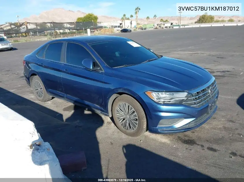 3VWC57BU1KM187012 2019 Volkswagen Jetta 1.4T R-Line/1.4T S/1.4T Se