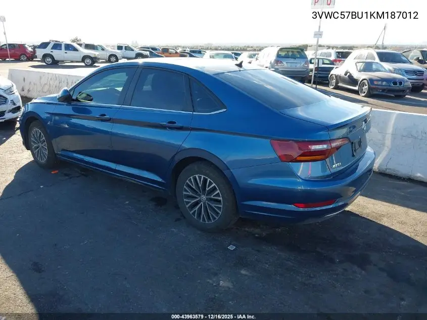 3VWC57BU1KM187012 2019 Volkswagen Jetta 1.4T R-Line/1.4T S/1.4T Se