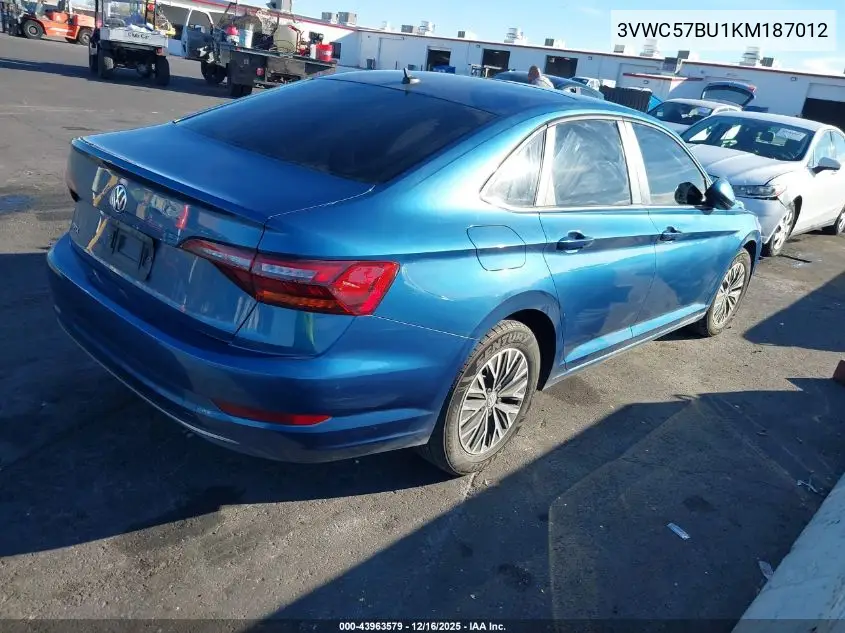 3VWC57BU1KM187012 2019 Volkswagen Jetta 1.4T R-Line/1.4T S/1.4T Se