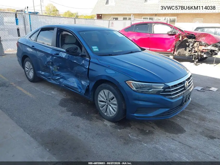 3VWC57BU6KM114038 2019 Volkswagen Jetta 1.4T R-Line/1.4T S/1.4T Se