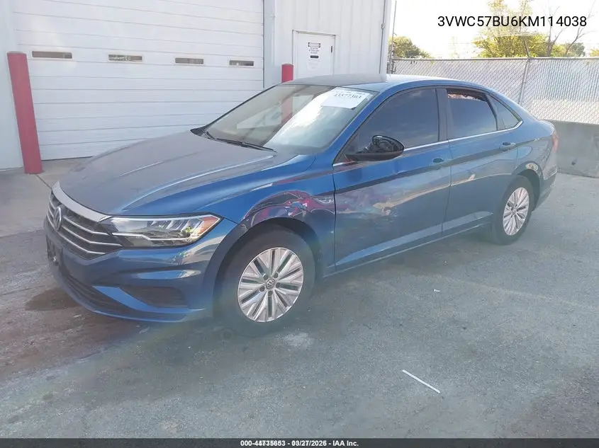 3VWC57BU6KM114038 2019 Volkswagen Jetta 1.4T R-Line/1.4T S/1.4T Se