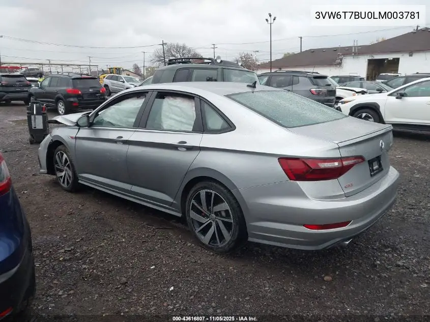 3VW6T7BU0LM003781 2020 Volkswagen Jetta Gli 2.0T Autobahn/2.0T S
