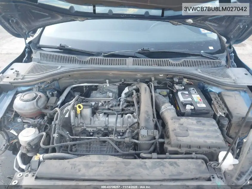 3VWCB7BU8LM027042 2020 Volkswagen Jetta 1.4T R-Line/1.4T S/1.4T Se