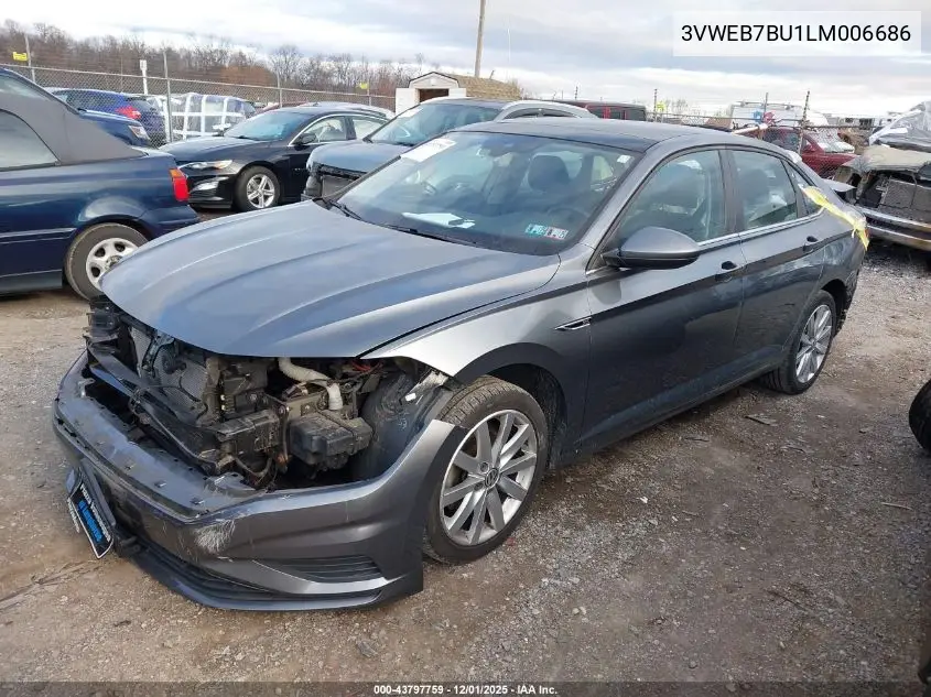 3VWEB7BU1LM006686 2020 Volkswagen Jetta 1.4T Sel