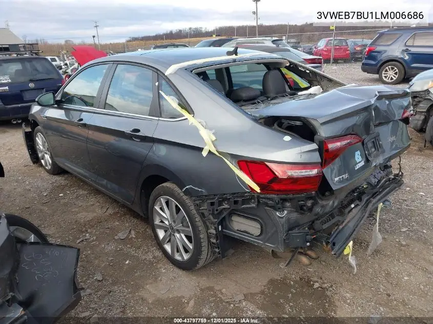 3VWEB7BU1LM006686 2020 Volkswagen Jetta 1.4T Sel