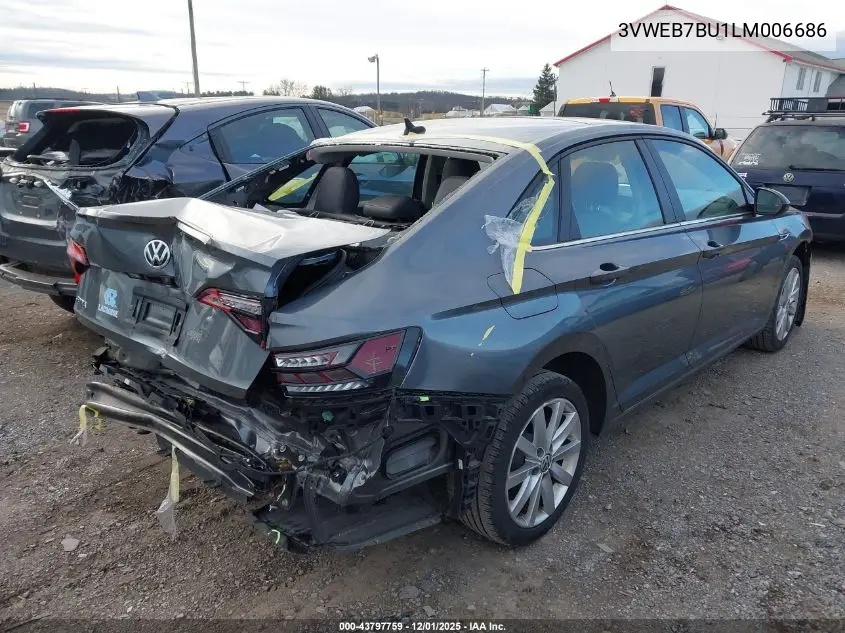 3VWEB7BU1LM006686 2020 Volkswagen Jetta 1.4T Sel