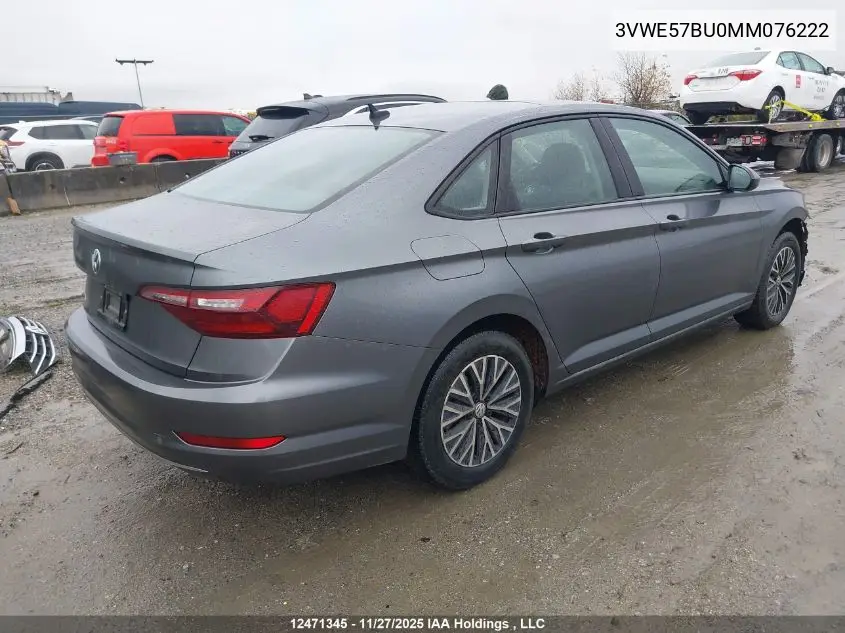 3VWE57BU0MM076222 2021 Volkswagen Jetta Highline