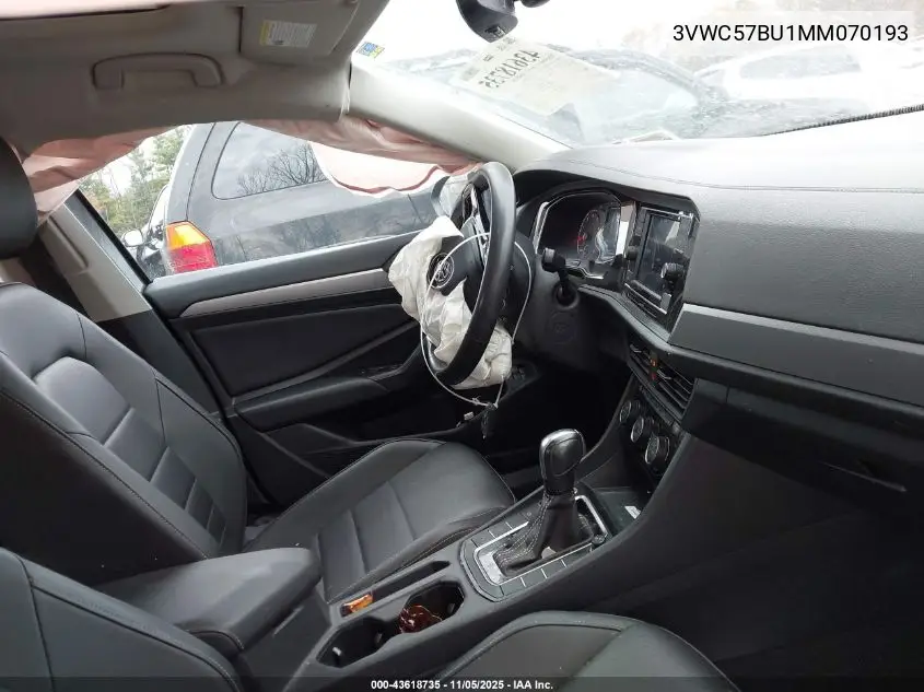 3VWC57BU1MM070193 2021 Volkswagen Jetta 1.4T R-Line/1.4T S/1.4T Se