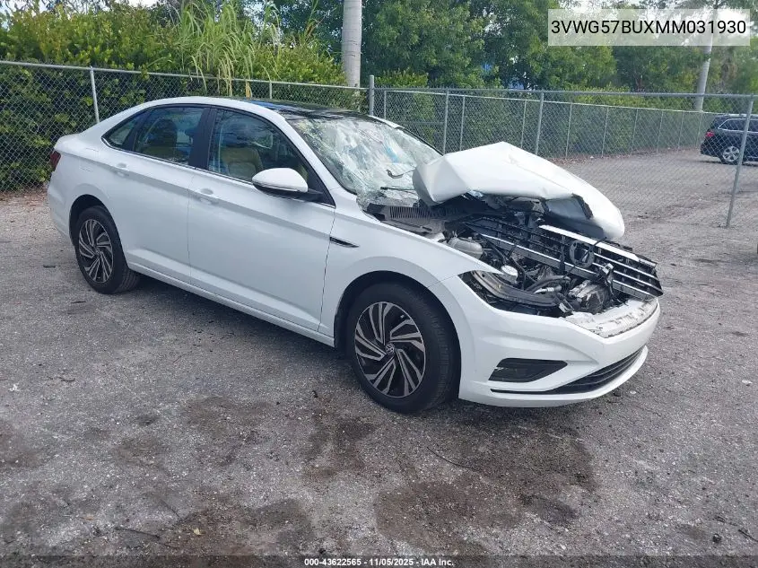 3VWG57BUXMM031930 2021 Volkswagen Jetta 1.4T Sel Premium