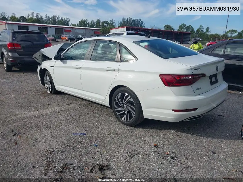 3VWG57BUXMM031930 2021 Volkswagen Jetta 1.4T Sel Premium