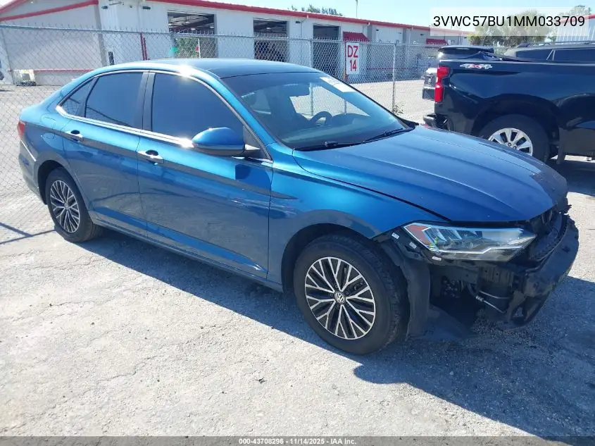 3VWC57BU1MM033709 2021 Volkswagen Jetta 1.4T R-Line/1.4T S/1.4T Se