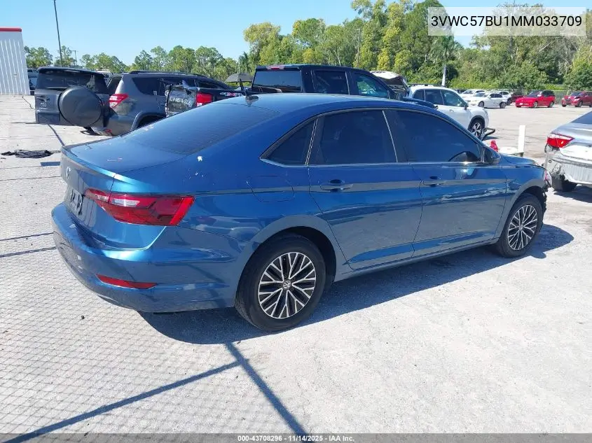 3VWC57BU1MM033709 2021 Volkswagen Jetta 1.4T R-Line/1.4T S/1.4T Se