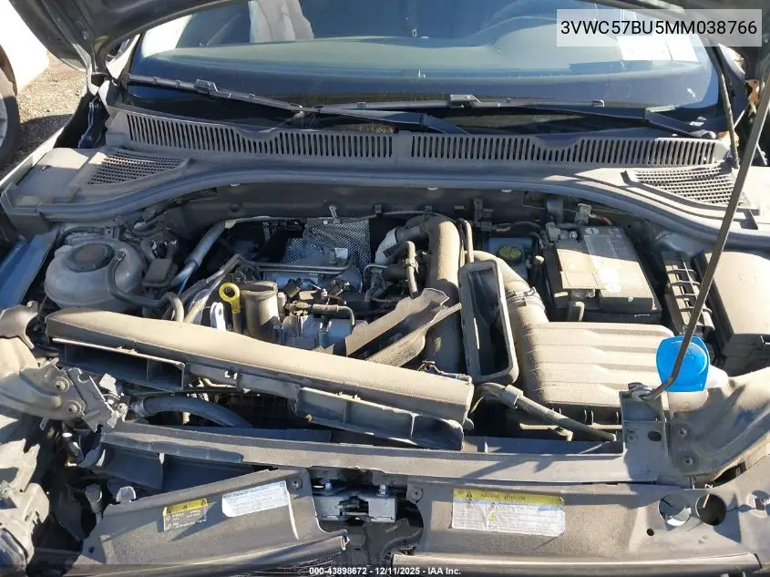 3VWC57BU5MM038766 2021 Volkswagen Jetta 1.4T R-Line/1.4T S/1.4T Se